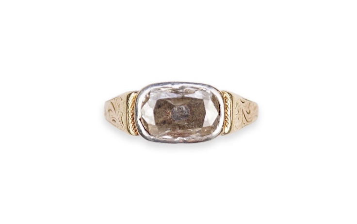 A rare Georgian/early Victorian diamond ring, first half 19th century